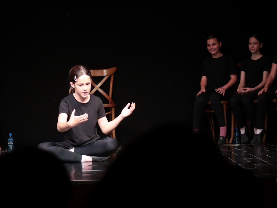 actress on theater stage