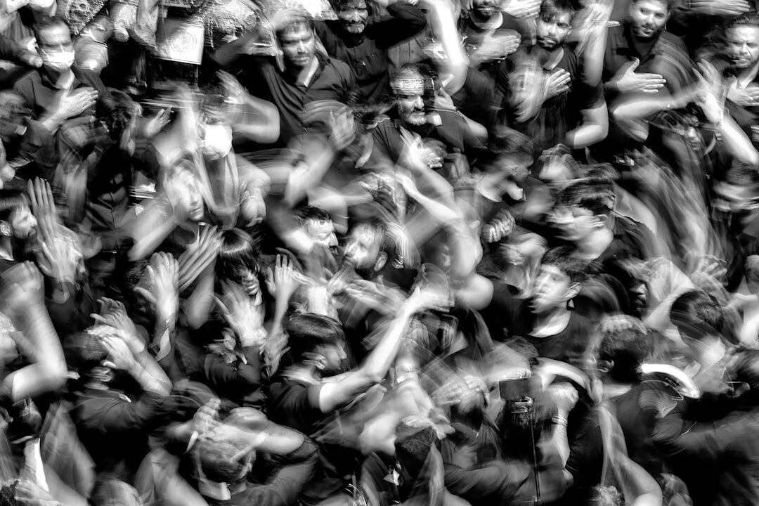 happy crowd at event