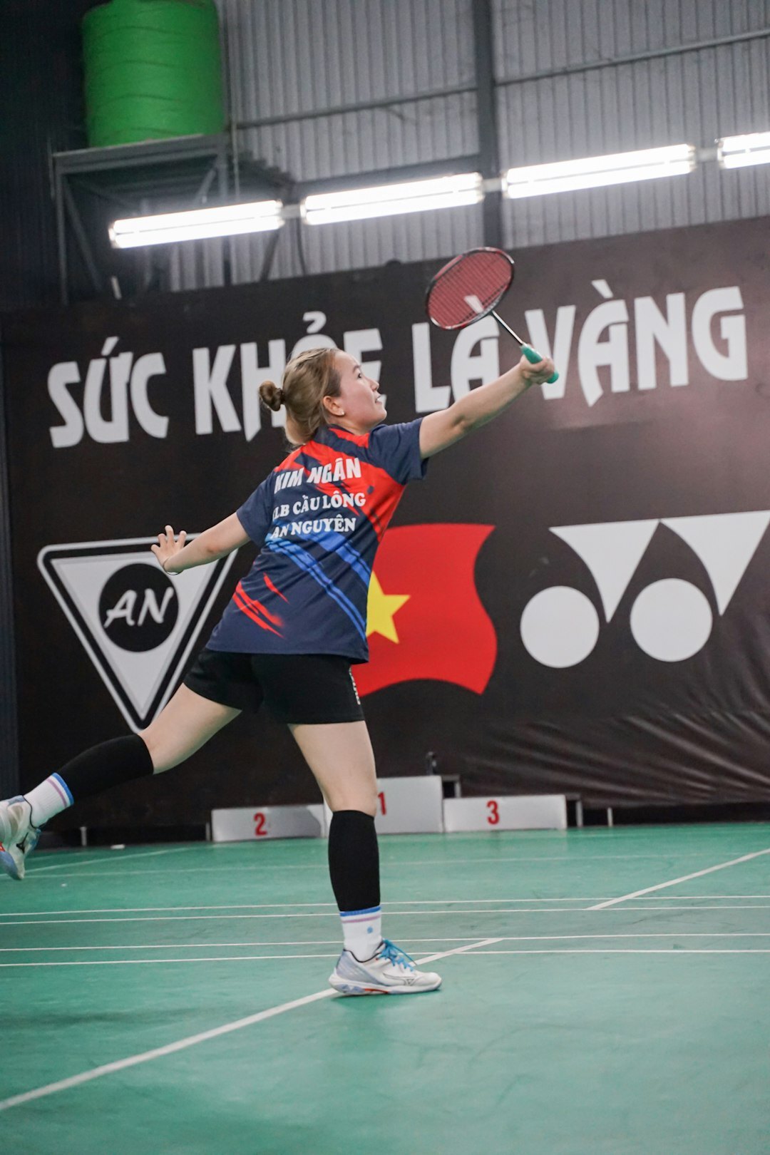 young athlete training