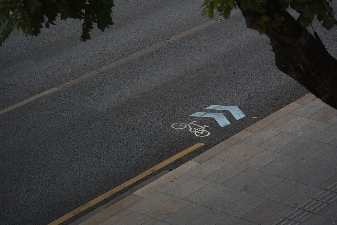bicycle path in city