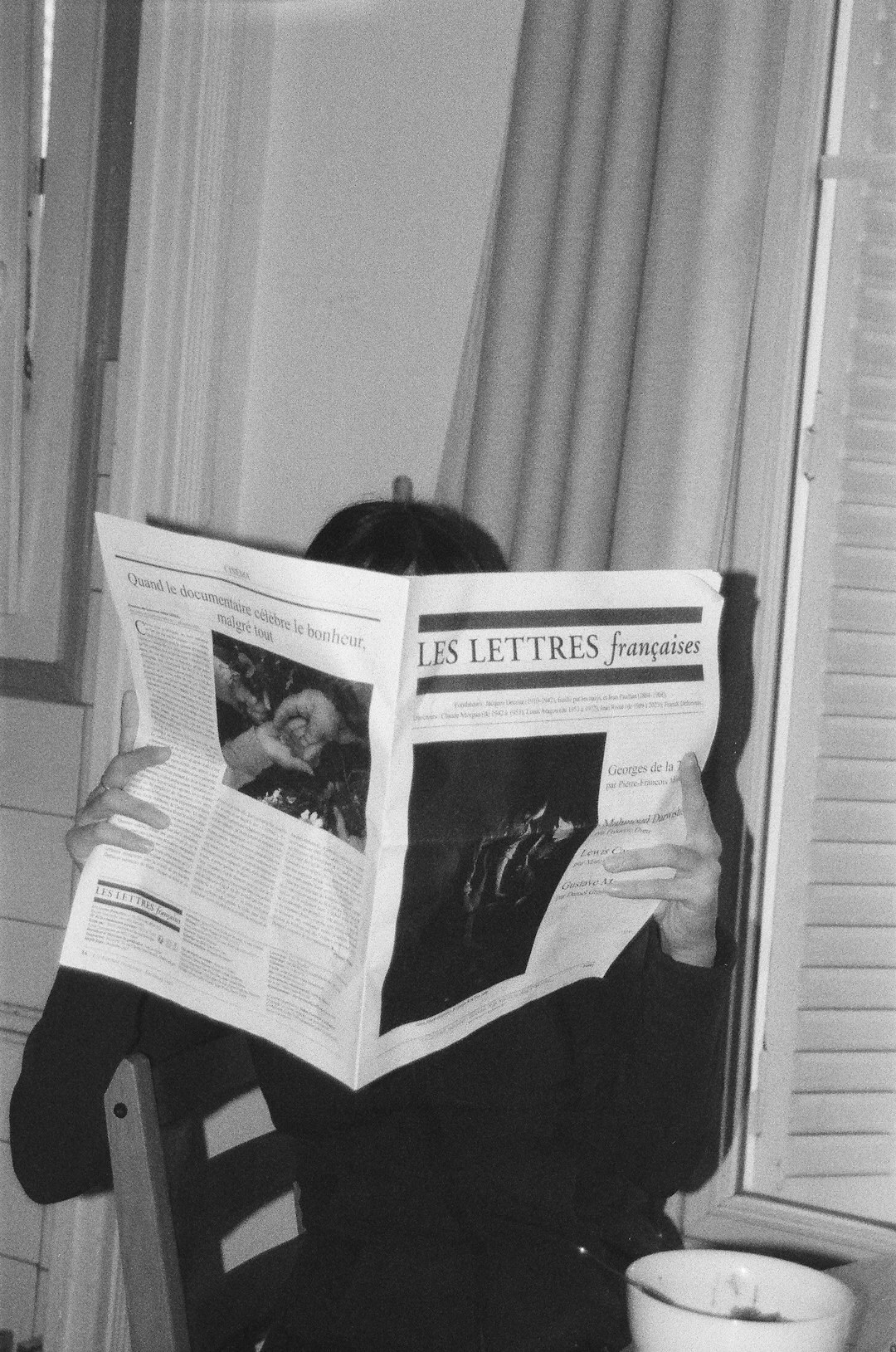 sad person reading news